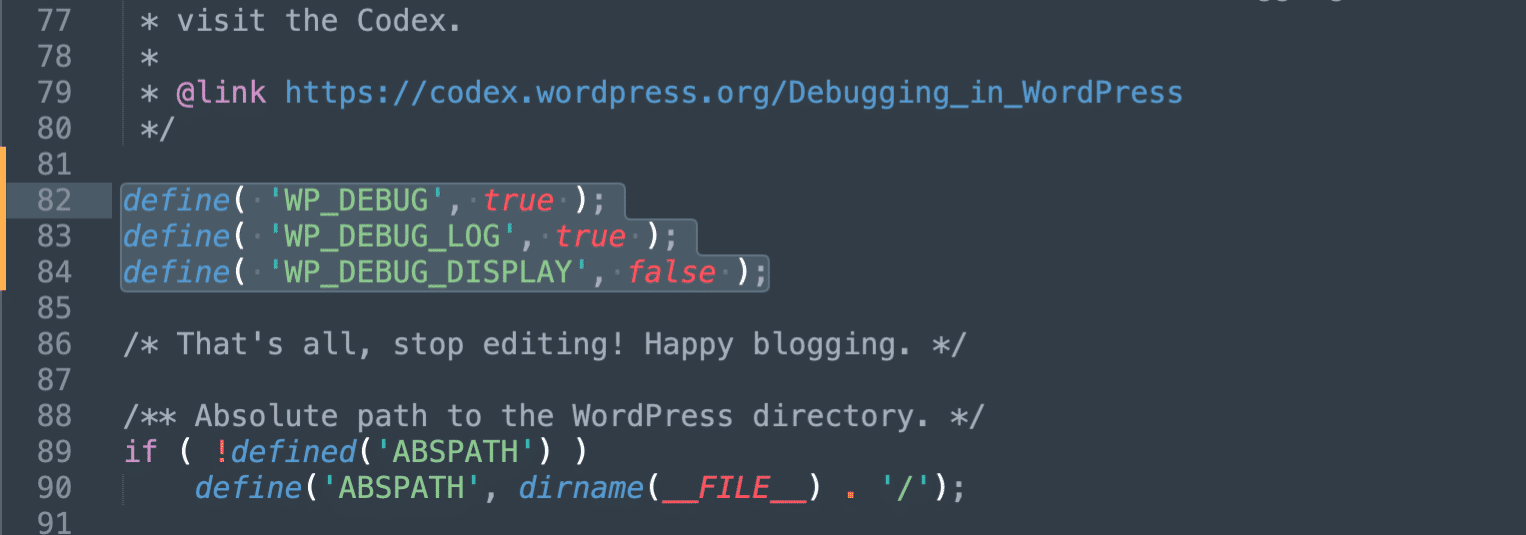 Abilitare il debug logging in WordPress