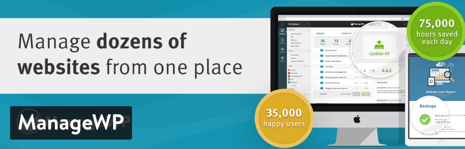 Plugin di backup per WordPress ManageWP