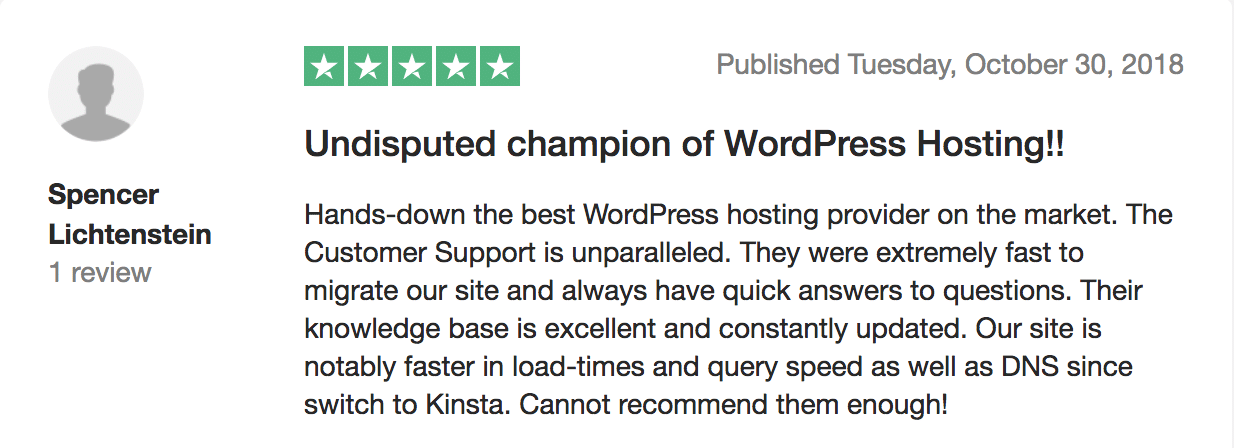Kinsta review