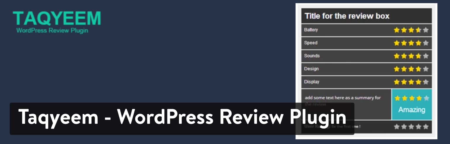 I migliori plugin per le recensioni su WordPress: Taqyeem