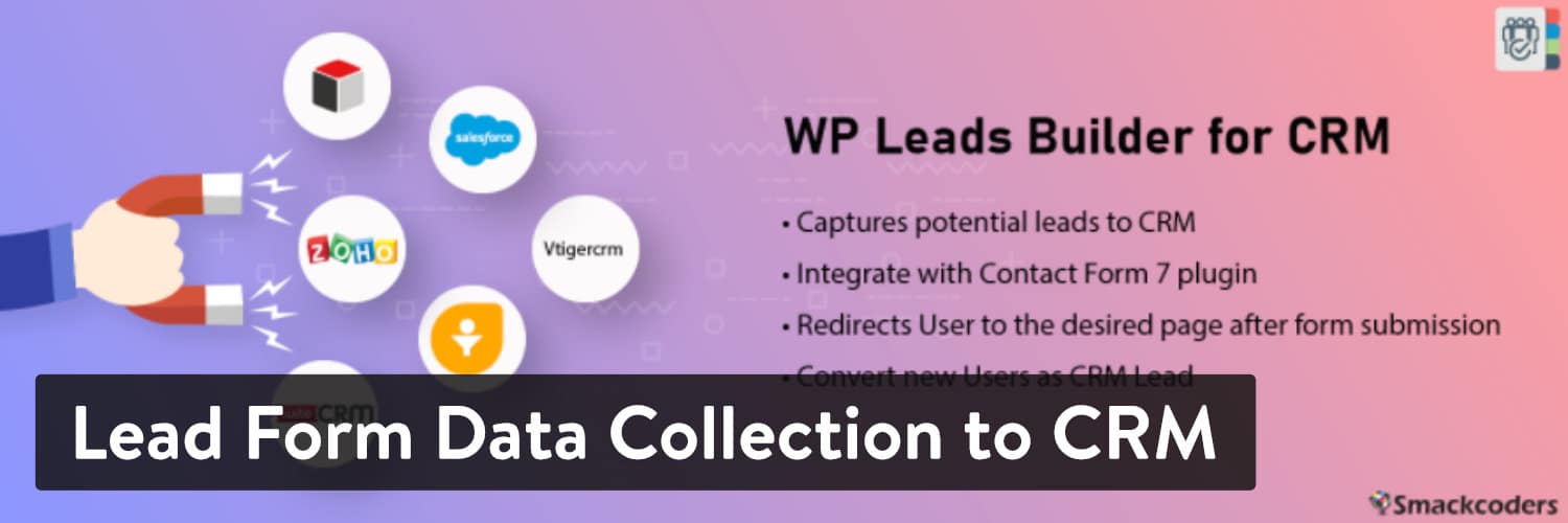 Lead Form Data Collection to CRM WordPress plugin.