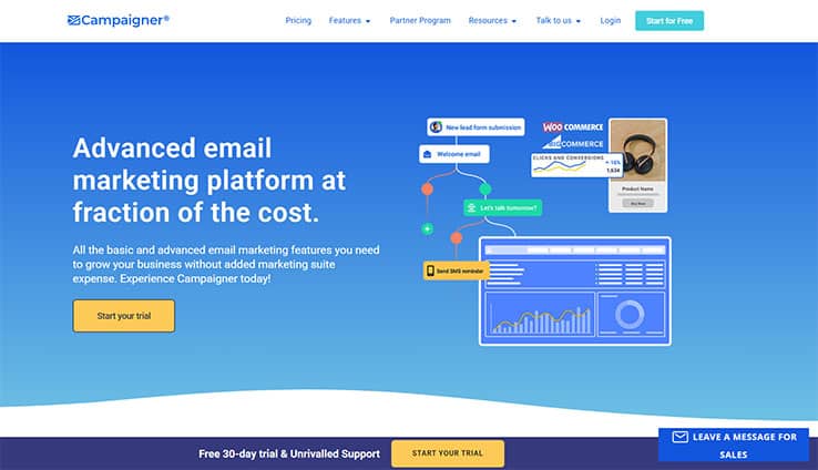 Campaigner email marketing platform