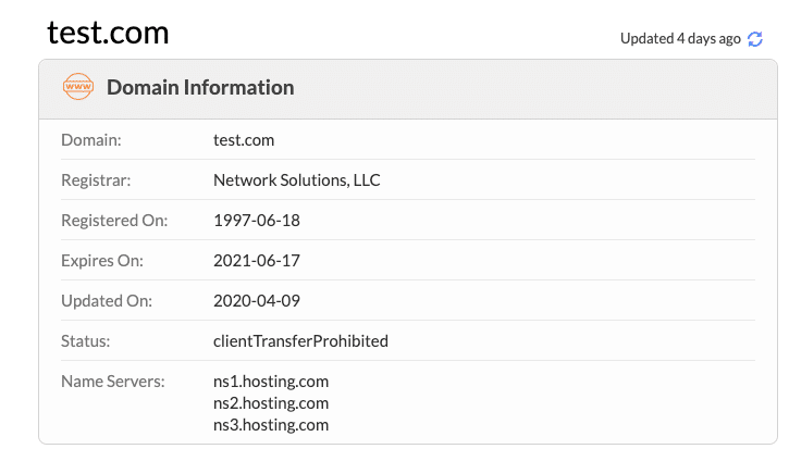 Verifica quale nameserver utilizza il tuo sito web con Whois.
