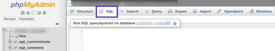 phpmyadmin sql phpMyAdminの「SQL」タブ