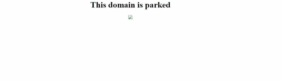 Eenvoudige pagina voor een geparkeerd domein