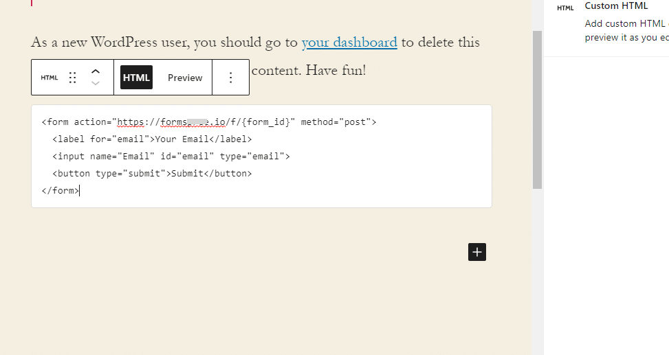 HTML to WordPress module