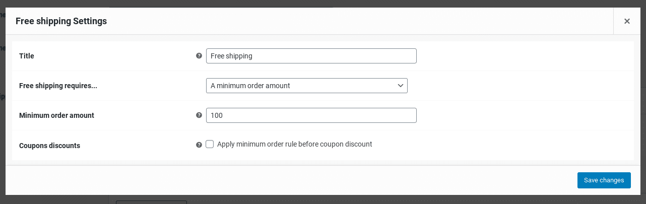 Configuración de envío gratuita en WooCommerce