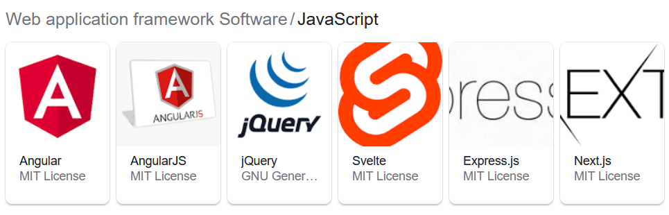Algunos frameworks de JavaScript