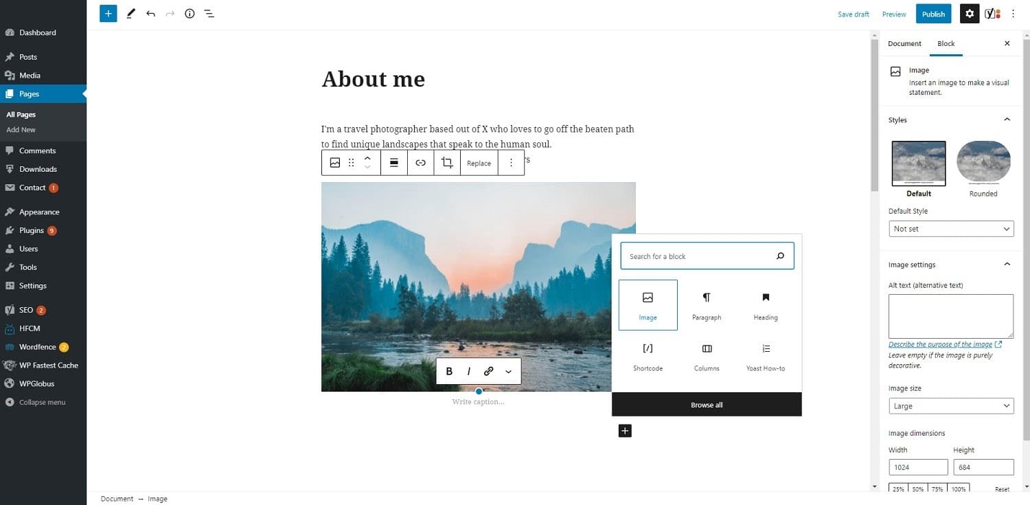 WP editor voor de 
