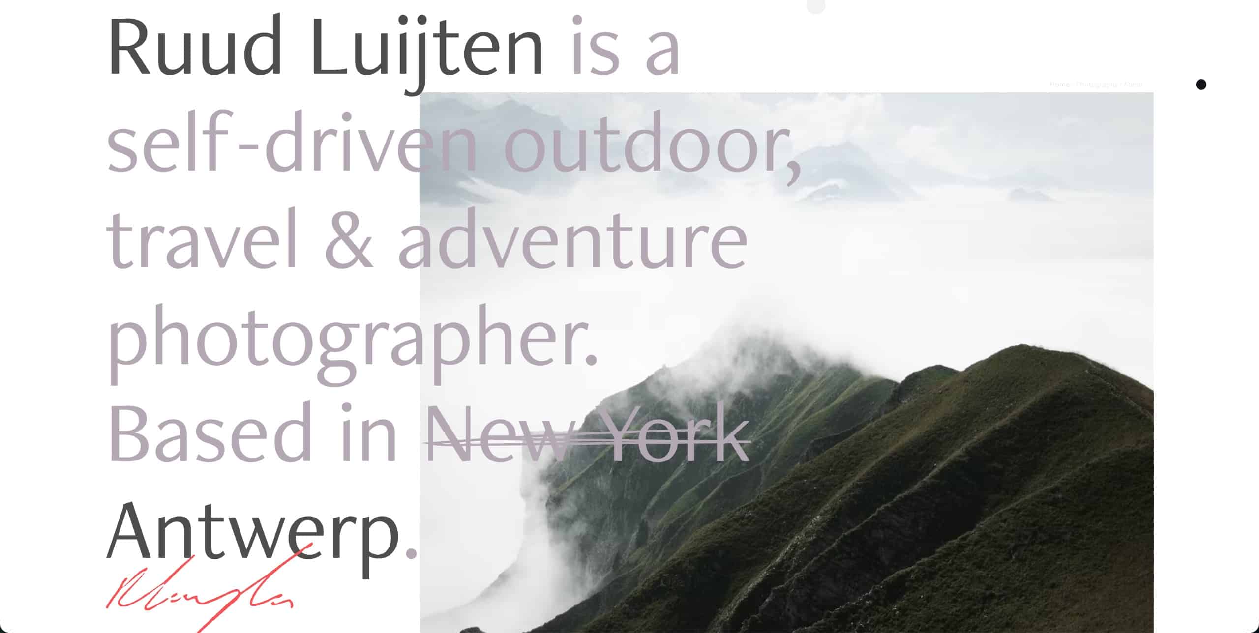 Ruud Luijten photography website