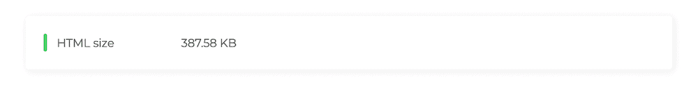 Kinsta’s home page file size. Ce n'est pas plus mal que la taille du fichier de la page d'accueil de Kinsta soit faible.