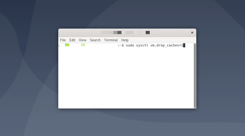 Flushing the cache in Debian. Vider le cache dans Debian.