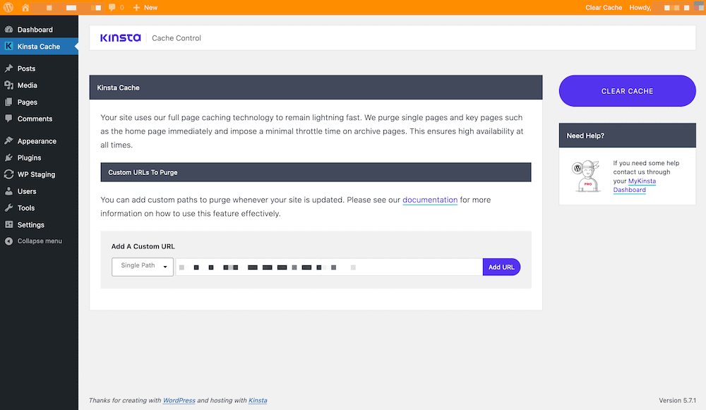 A WP Staging site. Un sitio de WP Staging.