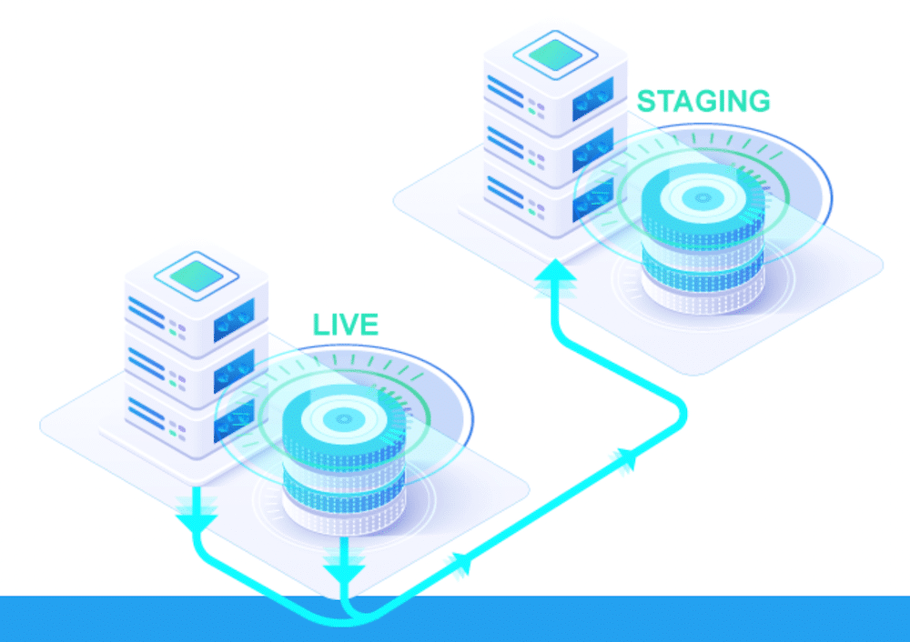 The WP Staging website. El sitio web de WP Staging.
