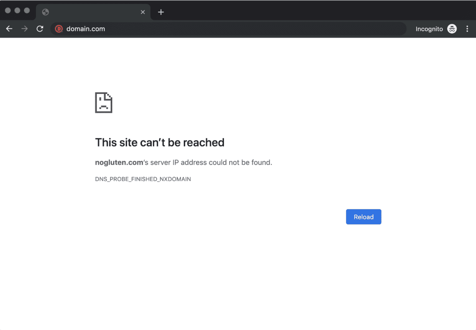The DNS_PROBE_FINISHED_NXDOMAIN error in Chrome The DNS_PROBE_FINISHED_NXDOMAIN error in Chrome saying