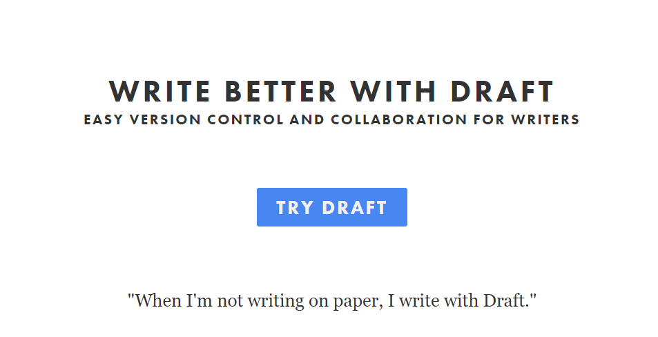 The Draft markdown editor De Draft markdown editor.