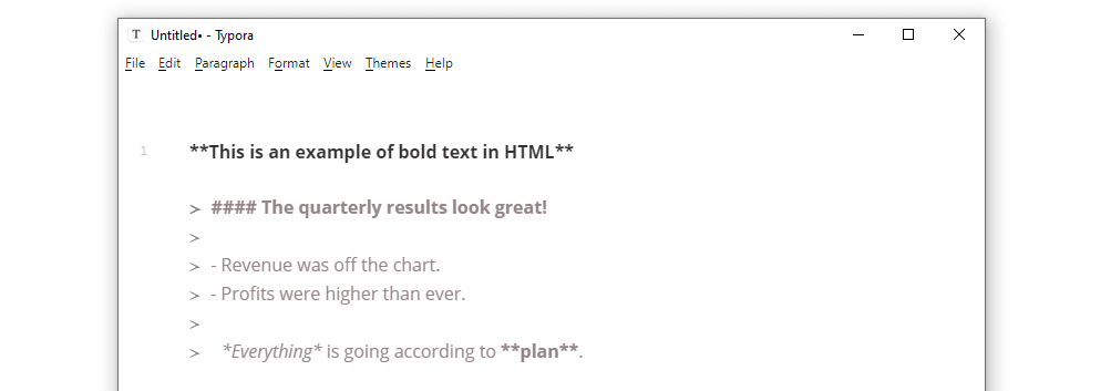 A simple markdown example A simple markdown example showing filler text with different markdown styles applied.
