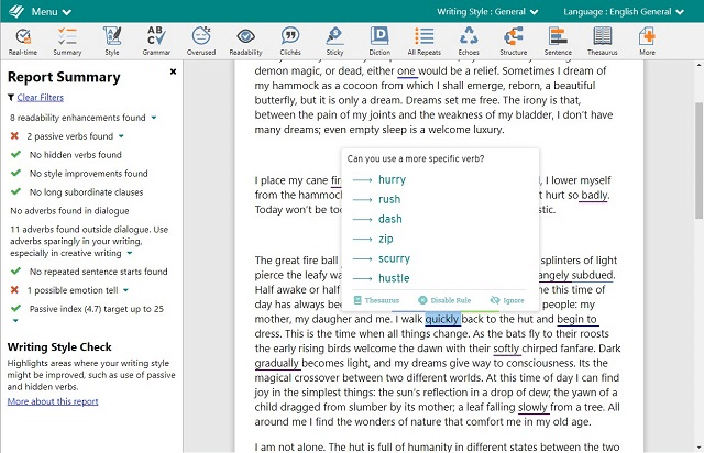 The ProWritingAid editing tool