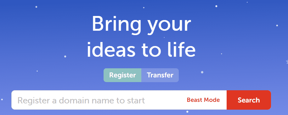 Registering a domain name