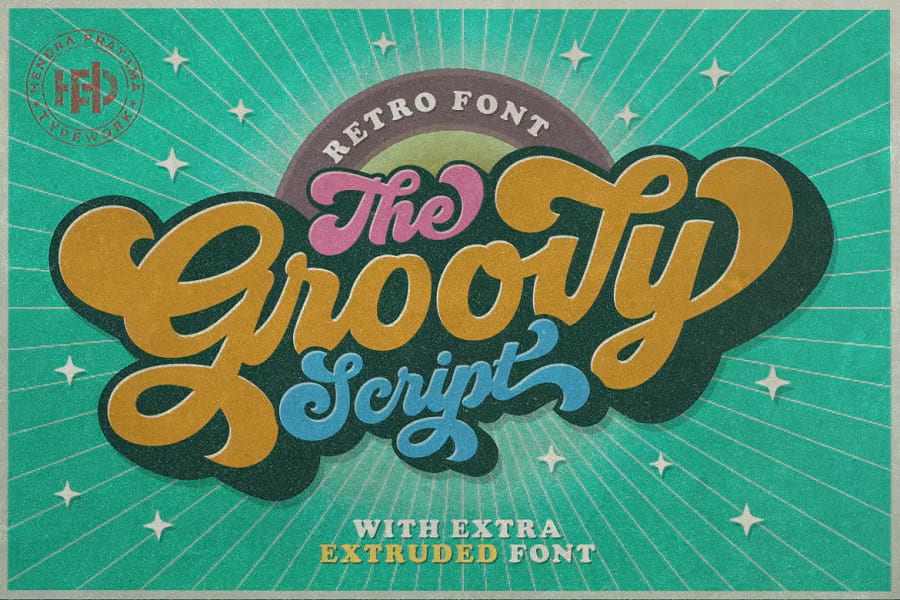 Groovy font.