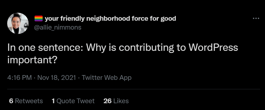 Allie Nimmons asking on twitter: