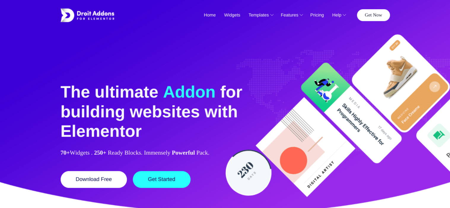 Homepage di Droit Addons
