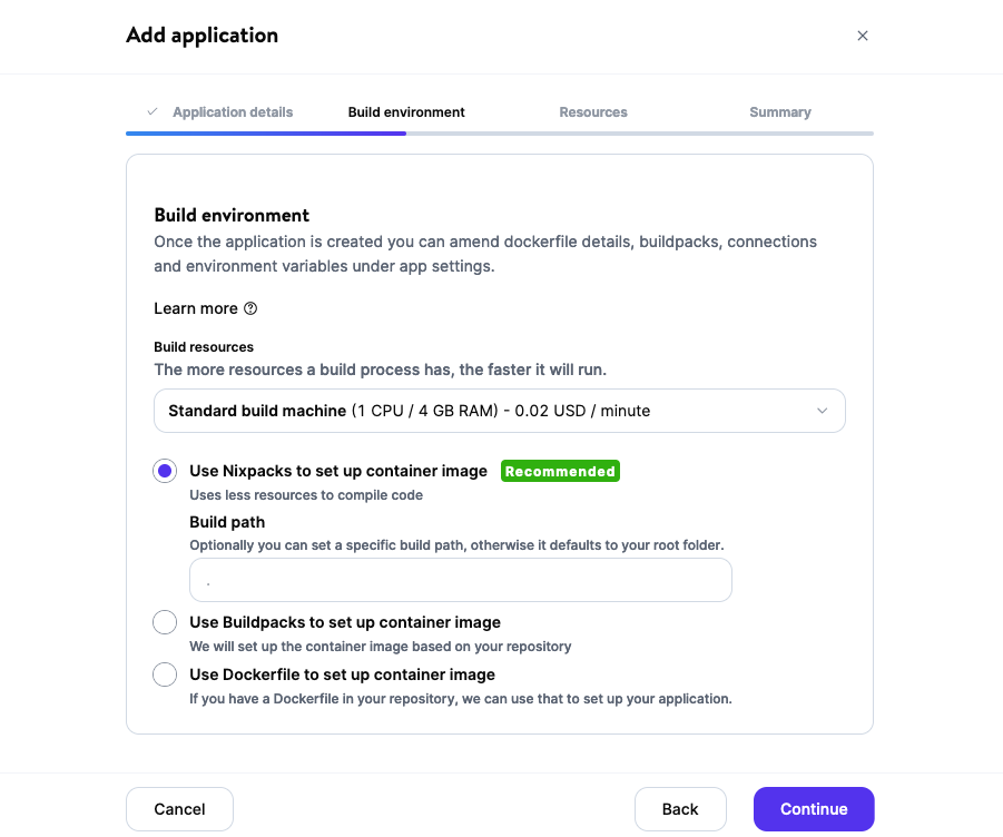 Configure your application's build environment. Configure o ambiente de build do seu aplicativo.