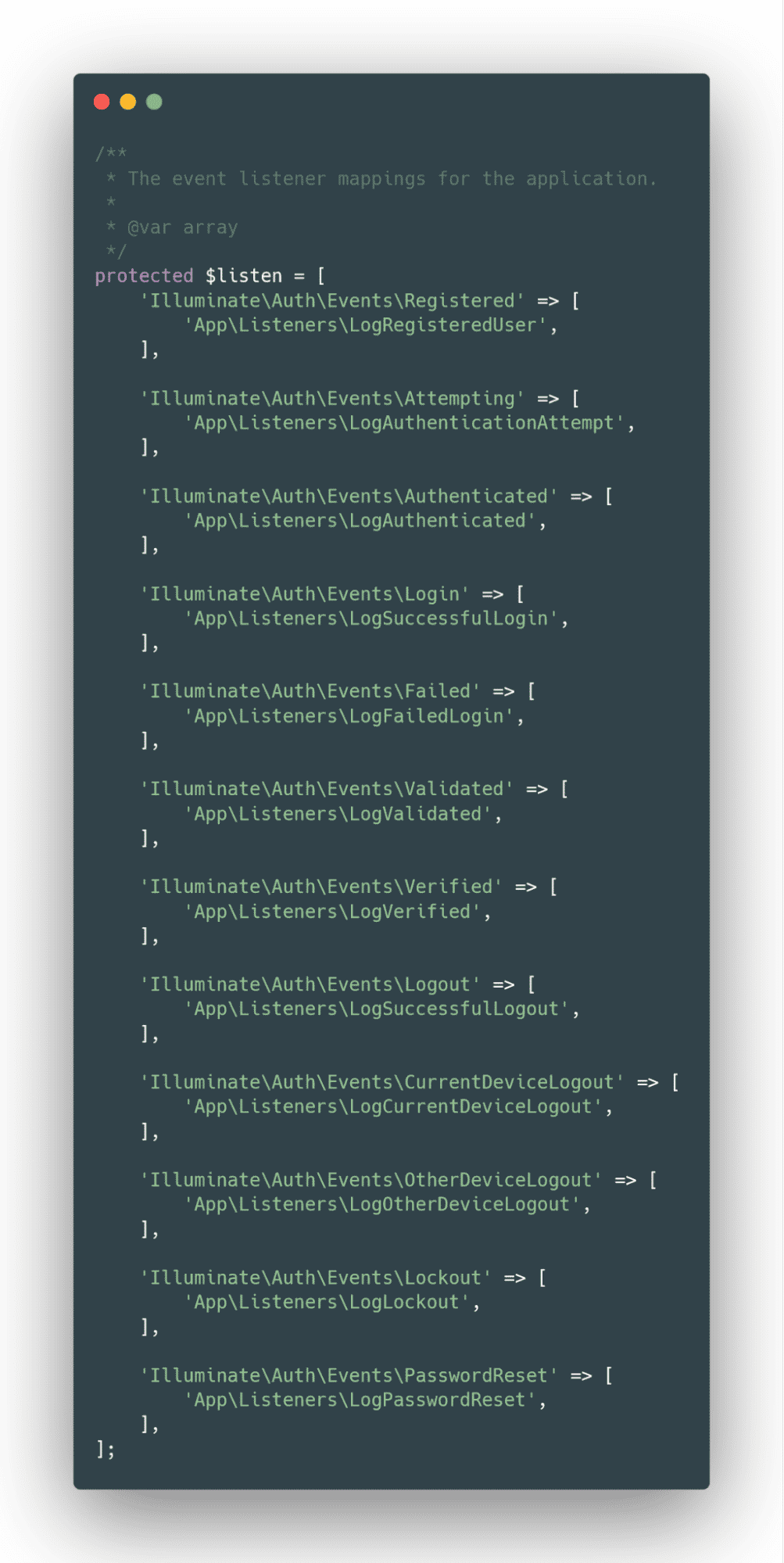 Laravel Listeners