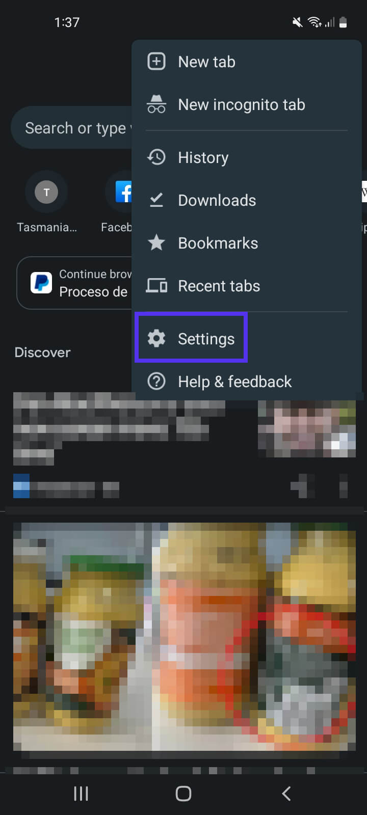 Chromeアプリの設定(Android)