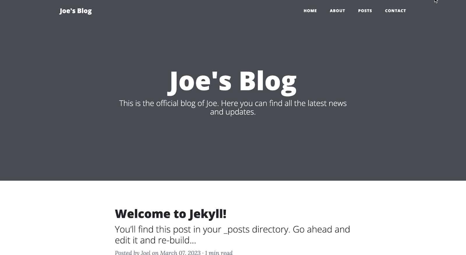 Site estático do blog Jekyll.