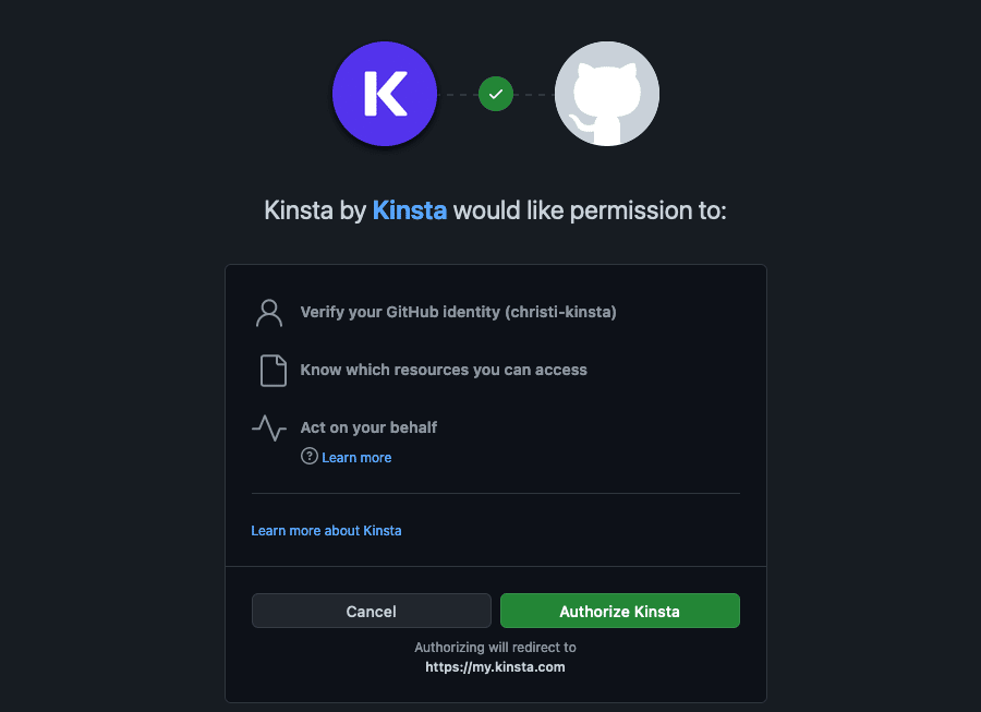 Una pantalla de GitHub mostrando el mensaje