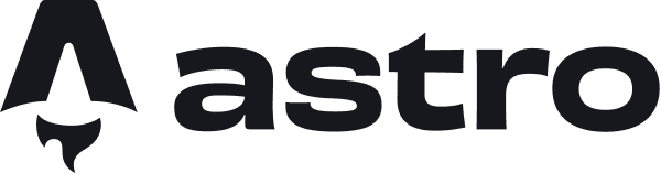 El logotipo de Astro en negro, que muestra 