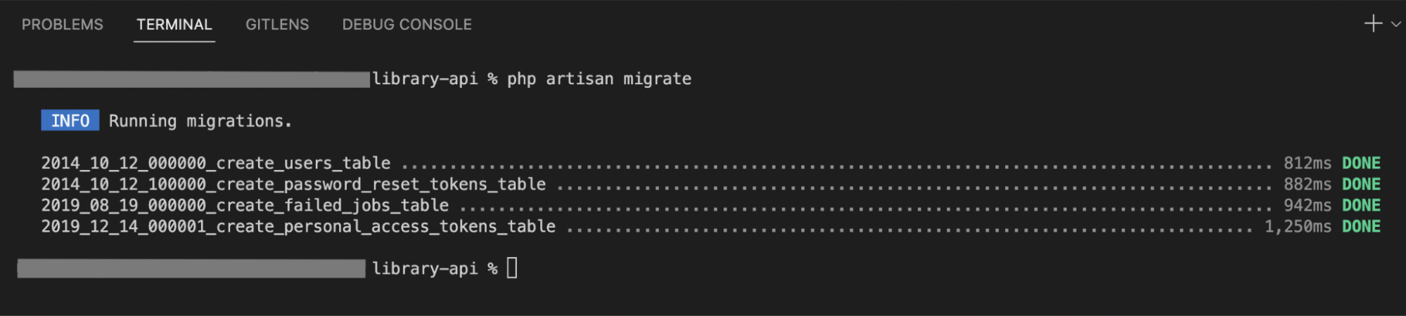 Die Terminalausgabe zeigt den Bash-Befehl 