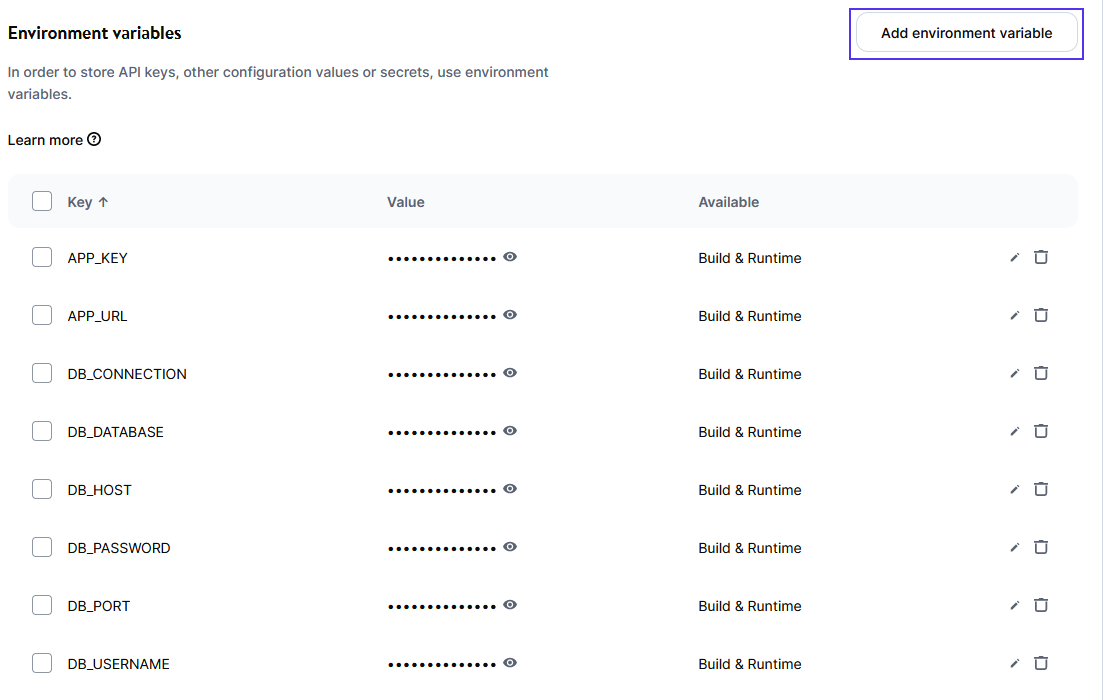 Externe Verbindungen für deine gehostete Datenbank