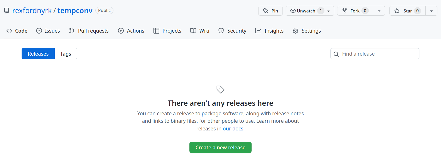 Página Releases do GitHub.