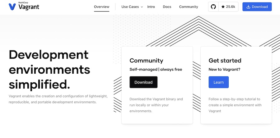 Sitio web de vagrant
