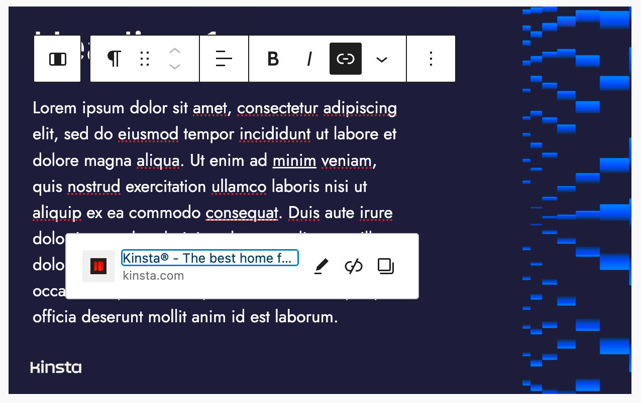 Modifica di un link in WordPress 6.5