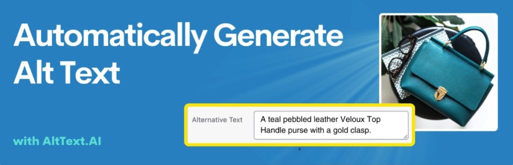 L'immagine di presentazione del plugin Alt Text AI per WordPress su WordPress.org