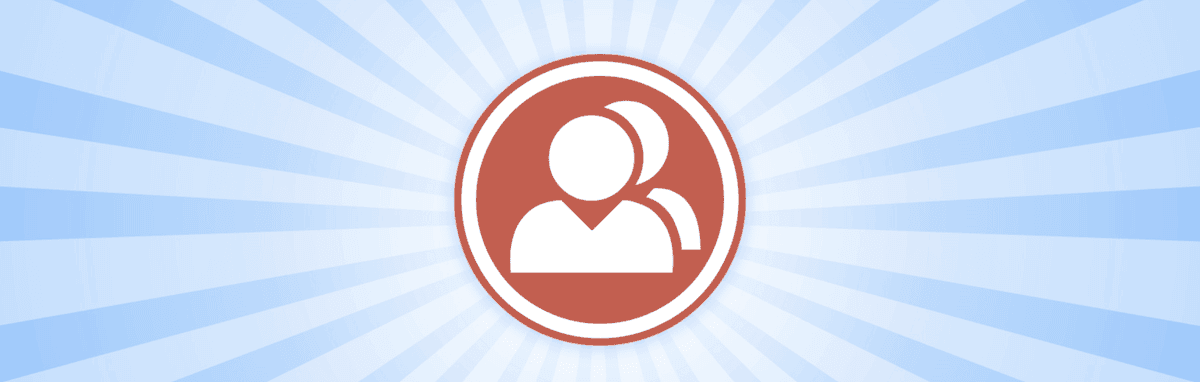 Das Header-Bild des BuddyPress-Plugins von WordPress.org. Es zeigt den Kopf und die Schultern einer Person, die in einem roten Kreis eingeschlossen sind, der ein Benutzerprofil oder ein Kontosymbol darstellt. Das Symbol ist vor einem hellblauen Hintergrund mit Sonnenstrahlen angeordnet.