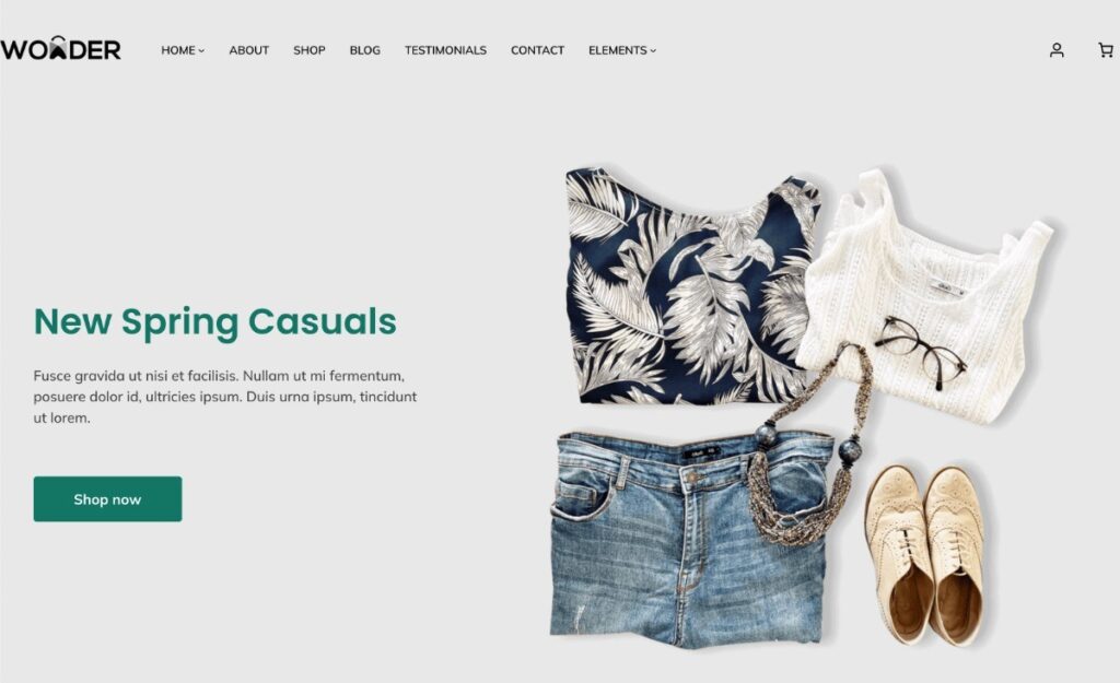 Die Demo des YITH Wonder WordPress Themes