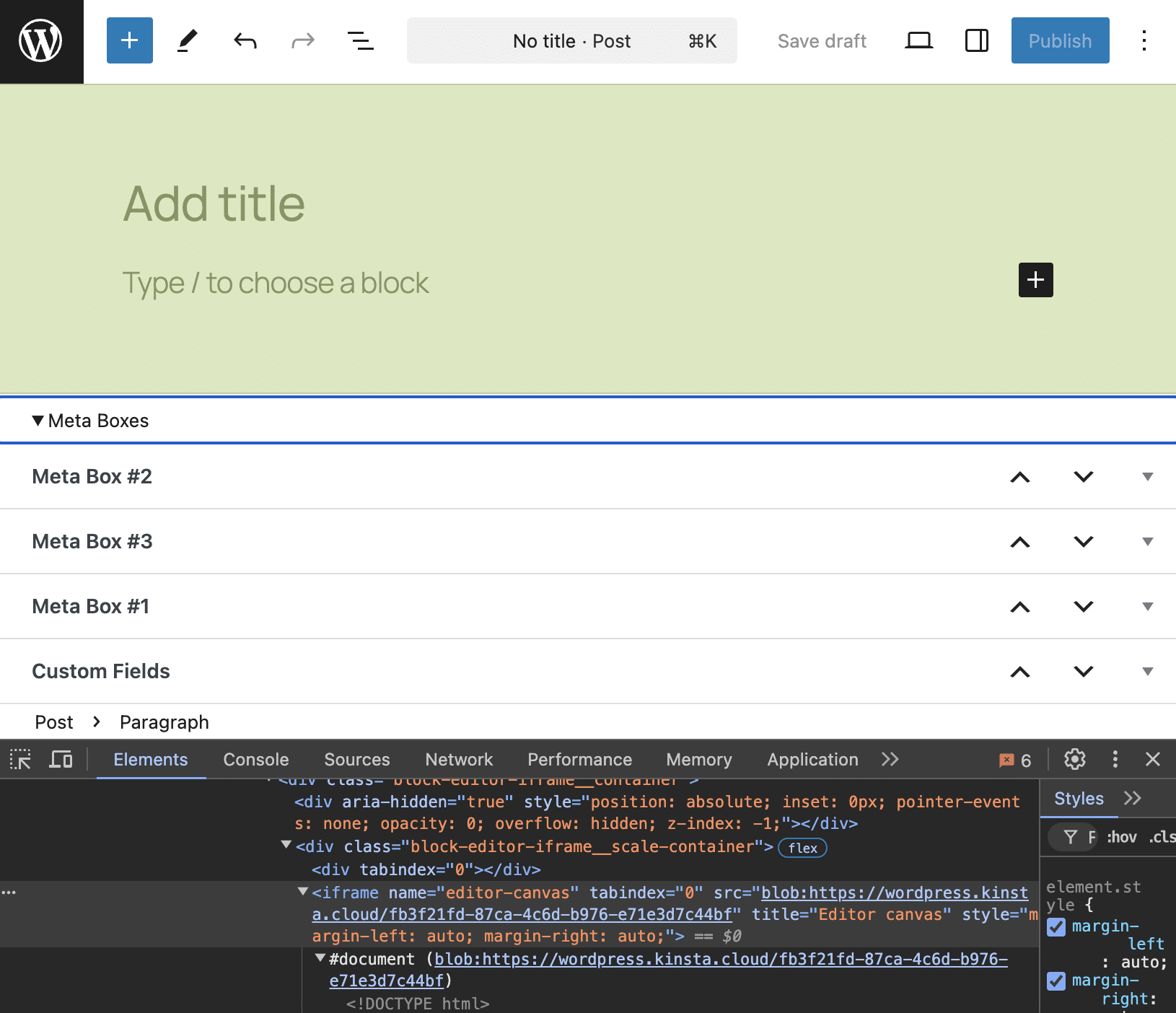 Iframed canvas with meta boxes in WordPress 6.7