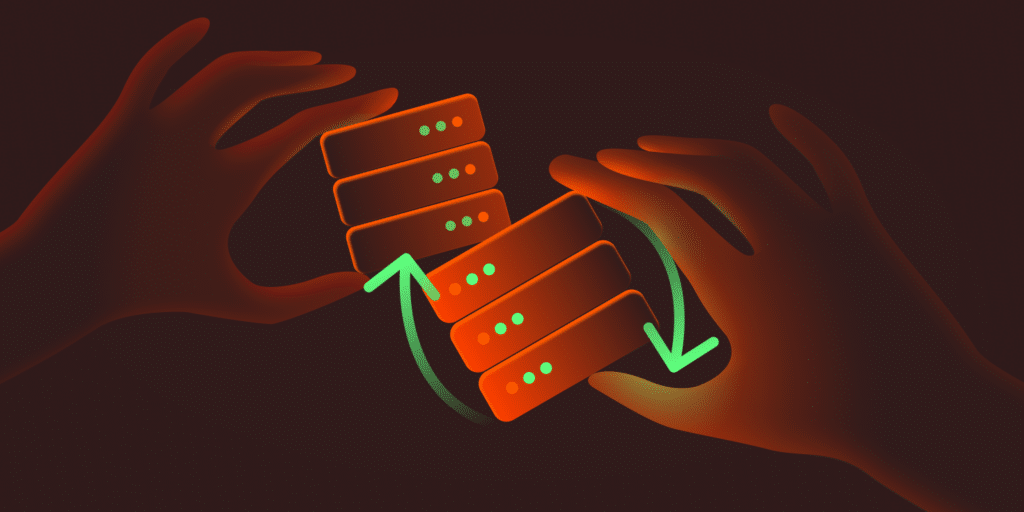An illustration representing the flow of data between servers with proxy relationships.