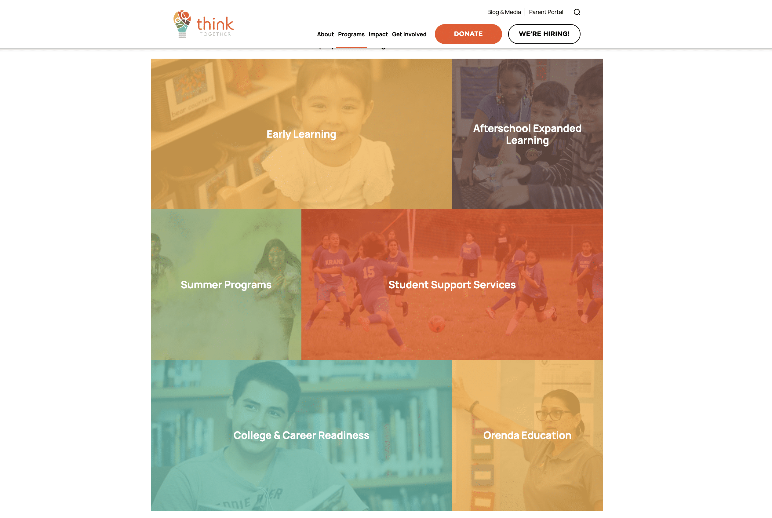 Think Together propose des programmes visant à aider les enfants à acquérir les compétences nécessaires pour exceller dans leurs études.