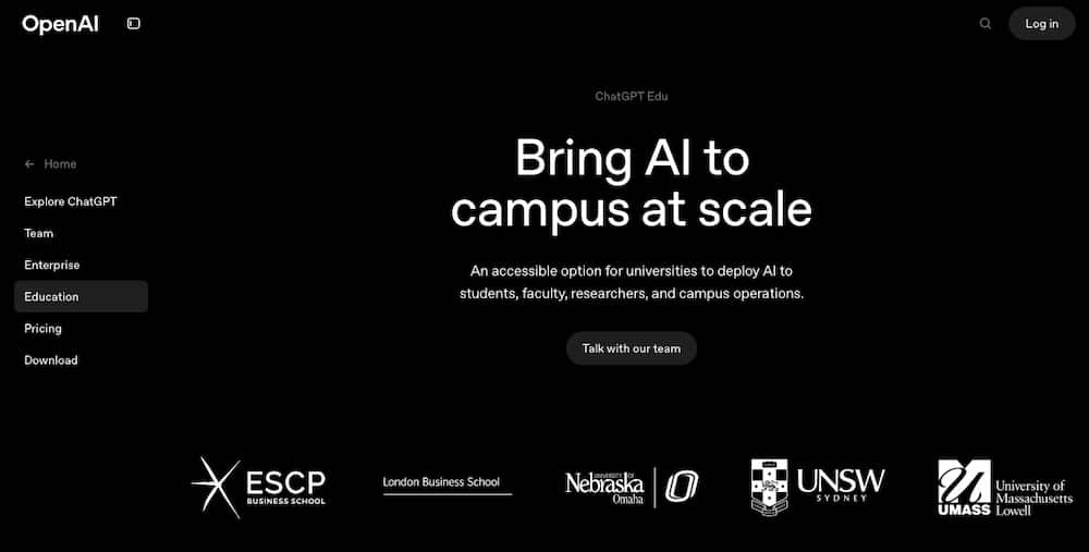 ChatGPT Edu permet un déploiement à plus grande échelle de l'IA sur les sites web des campus.