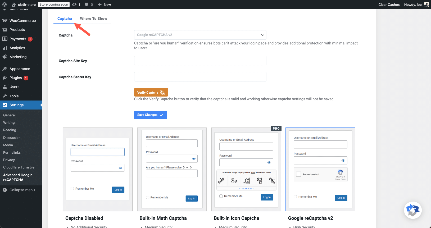 Google reCAPTCHA configureren in WordPress.
