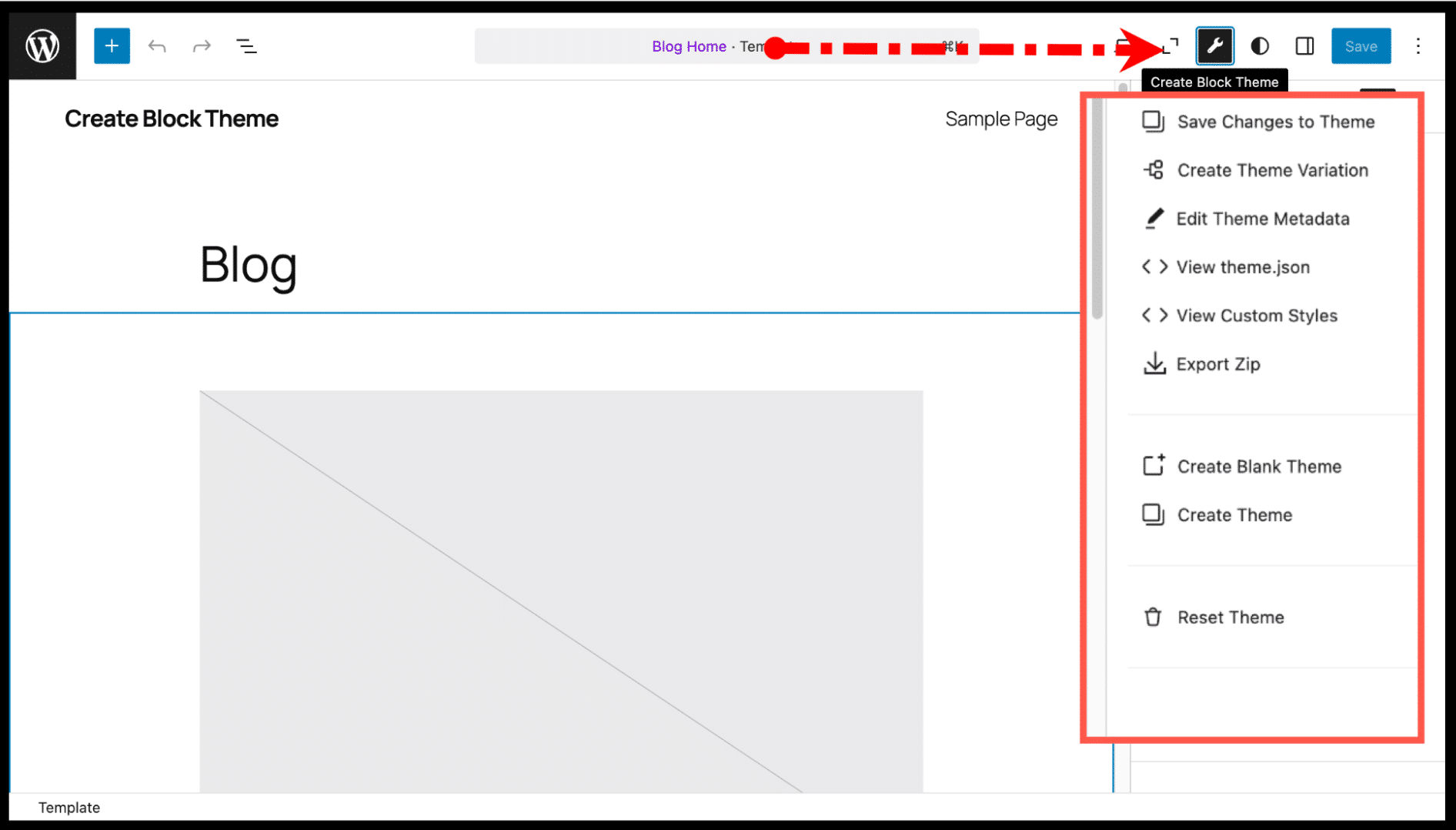 As opções do plugin conforme vistas no Editor do Site.