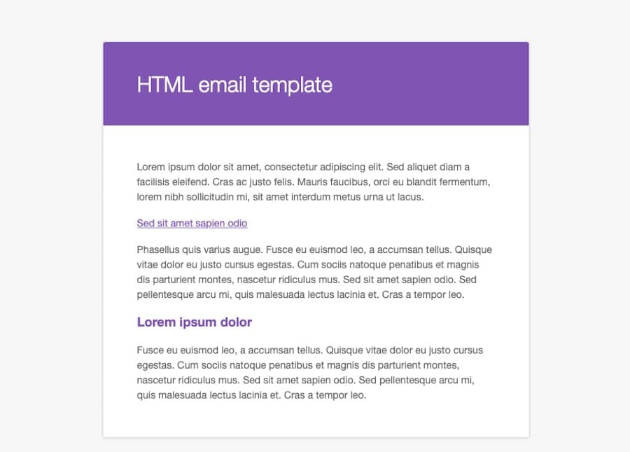 Ein Screenshot der Standard-E-Mail-Vorlage von WooCommerce.