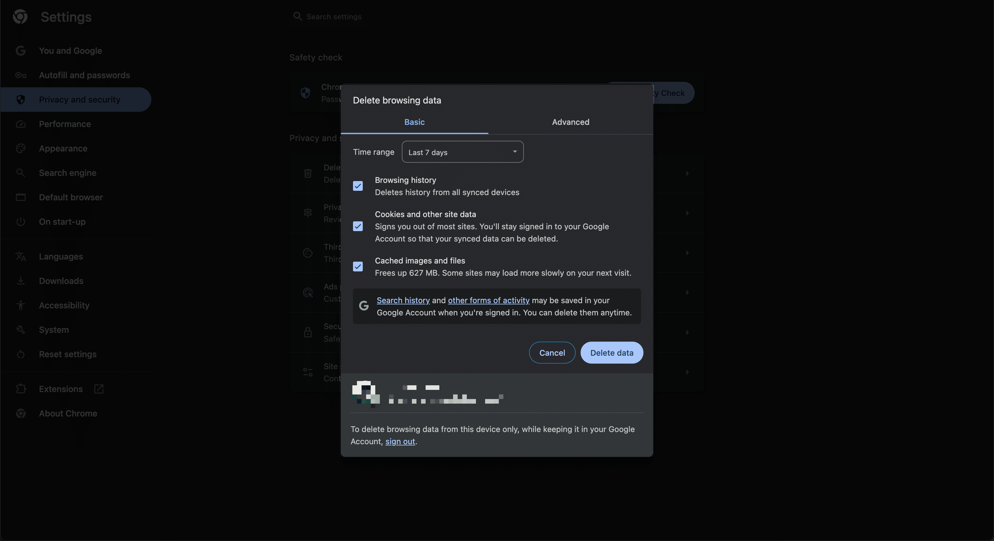Vider le cache du navigateur dans Google Chrome.