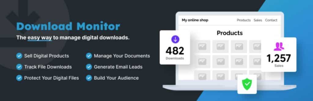 L'immagine dell'elenco del plugin Download Monitor