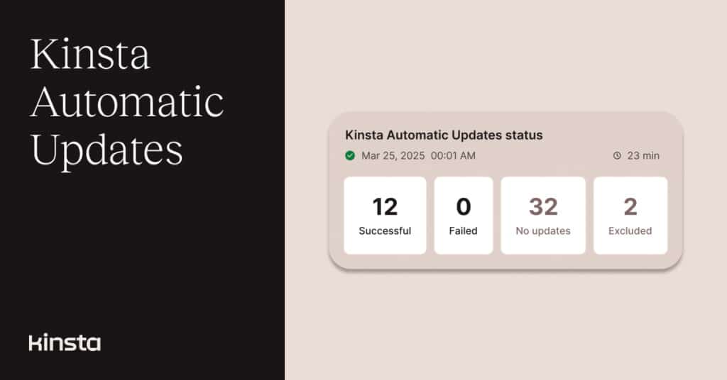 An illustration representing part of the interface for the Kinsta Automatic Updates add-on.